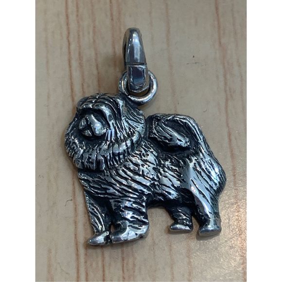 .925 Chow Chow Sterling Silver Jewelry Charm #pets - Picture 1 of 4